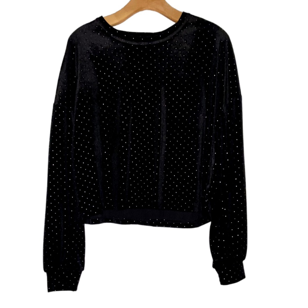 Dynamite Velour Stud Top